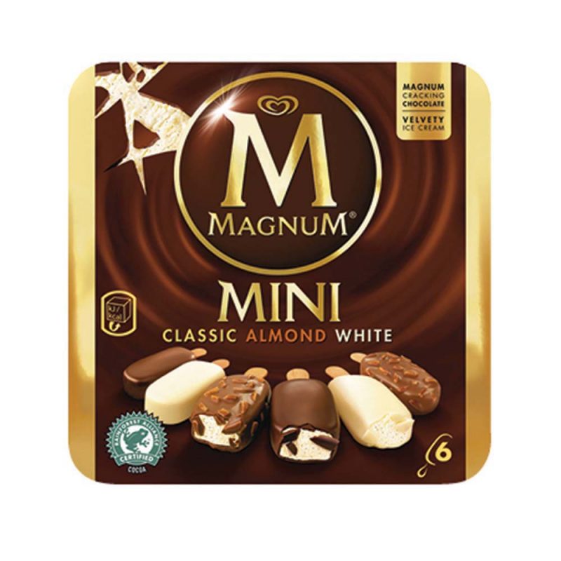 Magnum Mini Chocolate Almond and White 6Pk 360ml